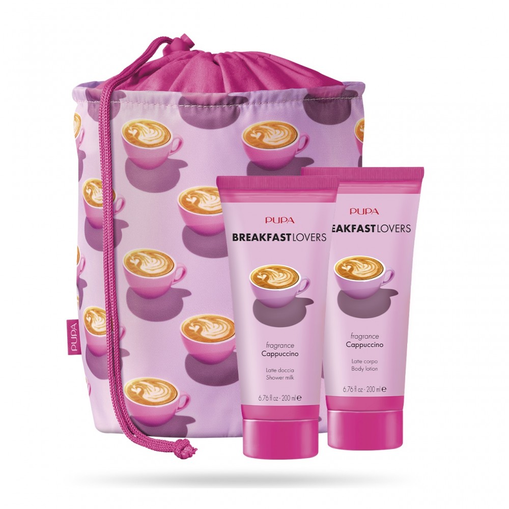 Pupa Breakfast Lovers Latte Doccia + Latte Corpo + Pochette 01 Cappuccino 