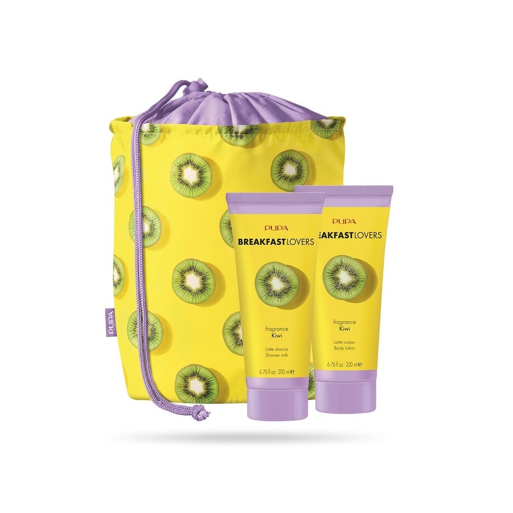 Pupa Breakfast Lovers Latte Doccia + Latte Corpo + Pochette 05 Kiwi 