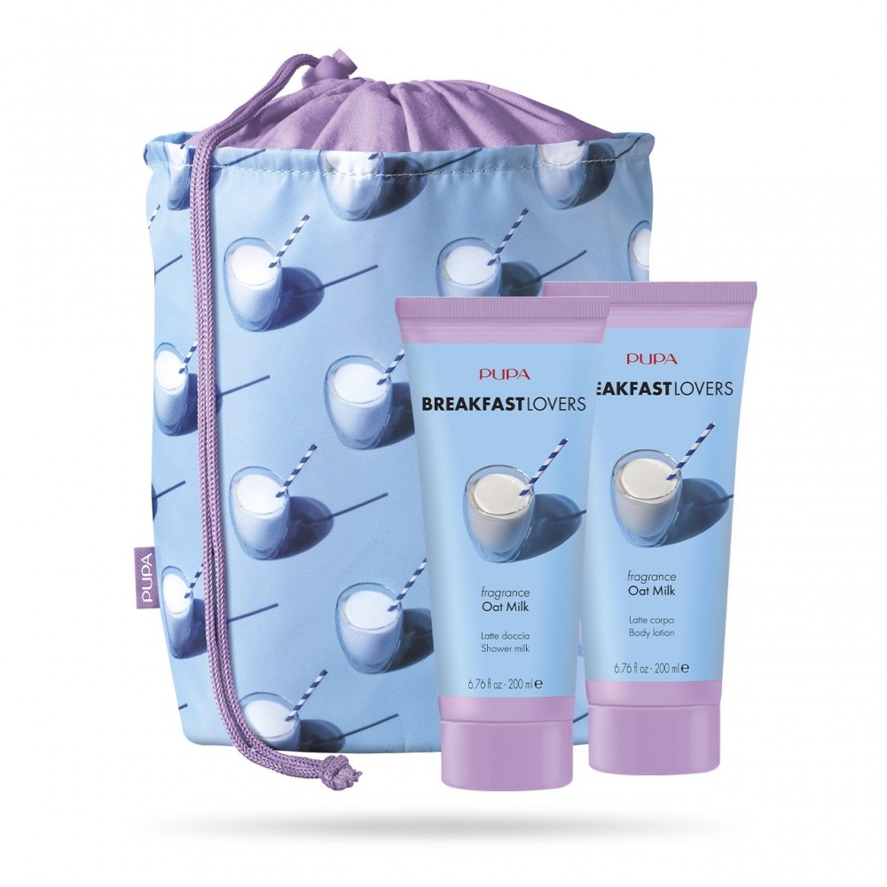 Pupa Breakfast Lovers Latte Doccia + Latte Corpo + Pochette 06 Oat Milk 