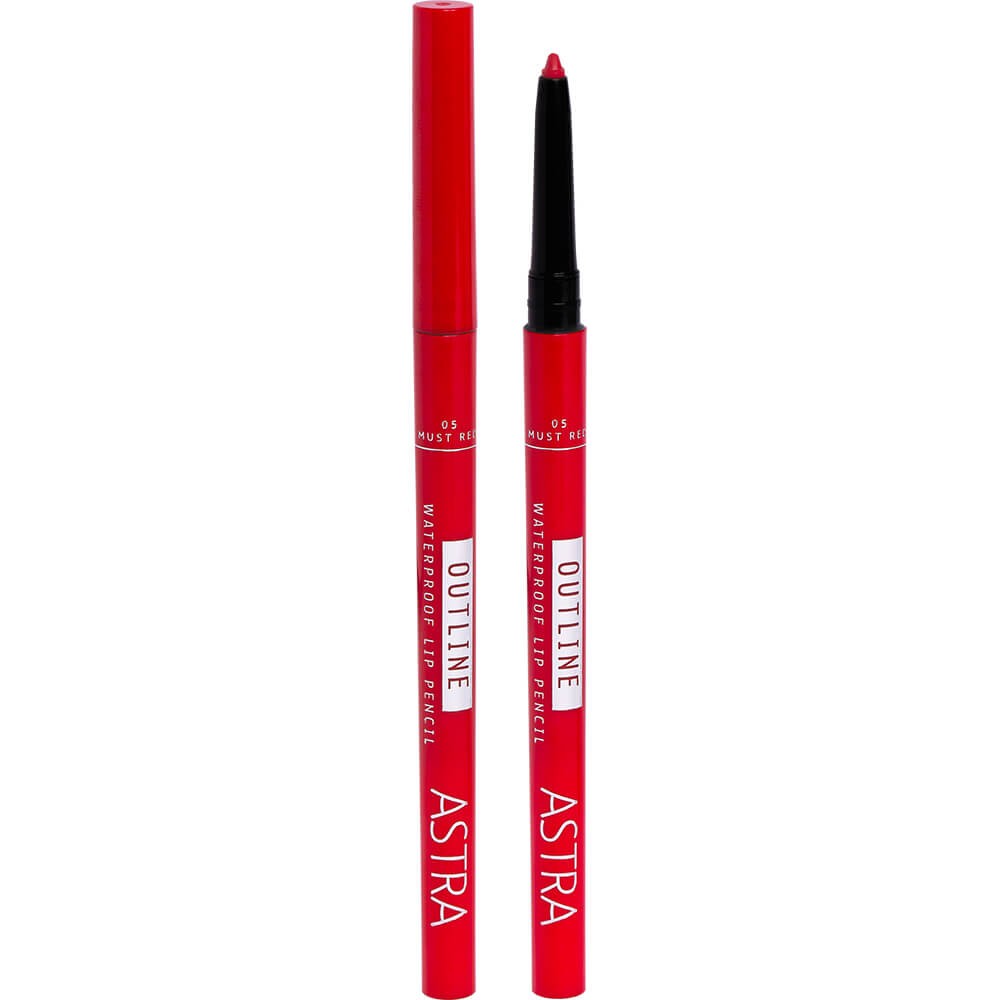 Astra Outline Waterproof Lip Pencil - 05 Must Red 