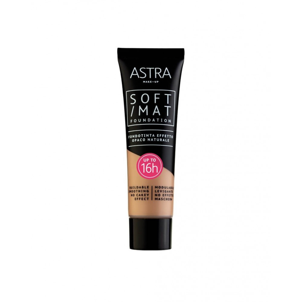 Astra Soft Mat Foundation Fondotinta Opaco 06 Hazelnut 