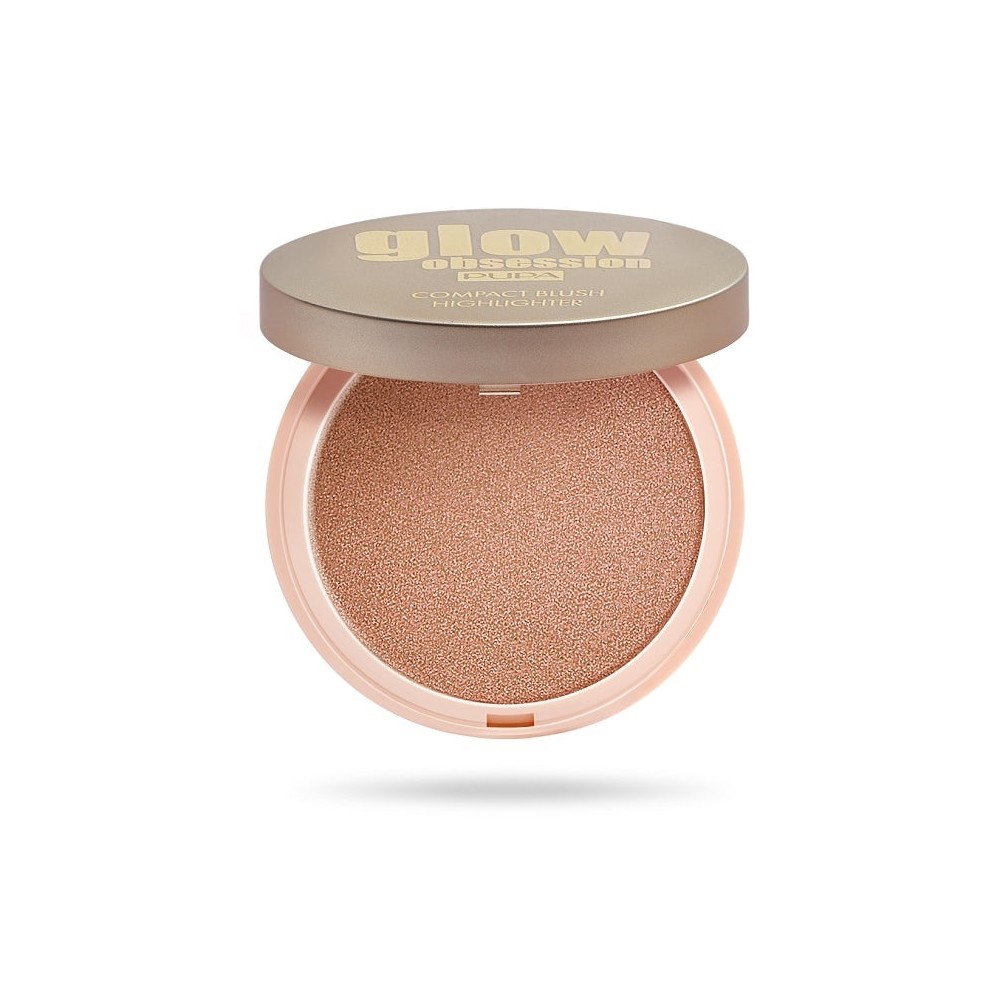 Pupa Glow Obsession Compact Blush Highlighter Effetto Metallico - 001 Portofino 