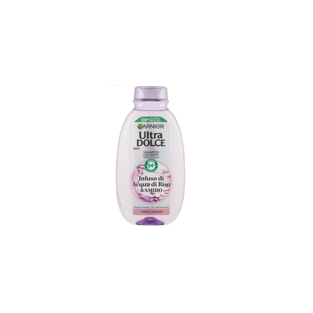 Garnier Ultra Dolce Shampoo Lisciante Acqua Di Riso & Amido 400 ml 