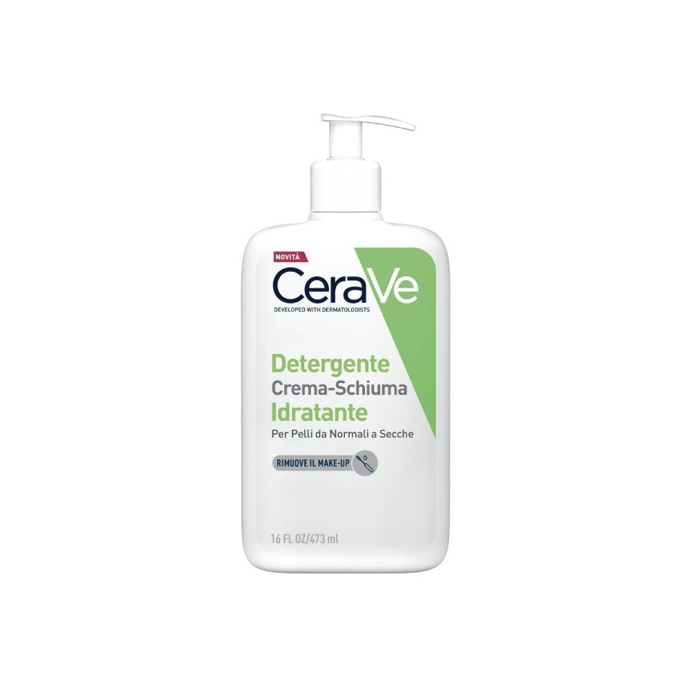 CeraVe Detergente Crema-Schiuma Idratante Viso Pelli Da Normali A Secche 473 ml 