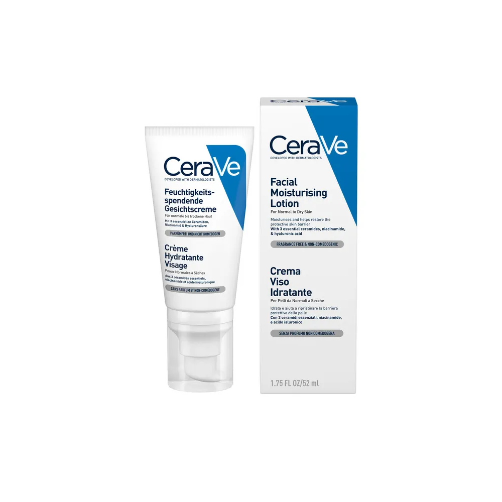 CeraVe Crema Idratante Viso Per Pelli Da Normali A Secche 52 ml 