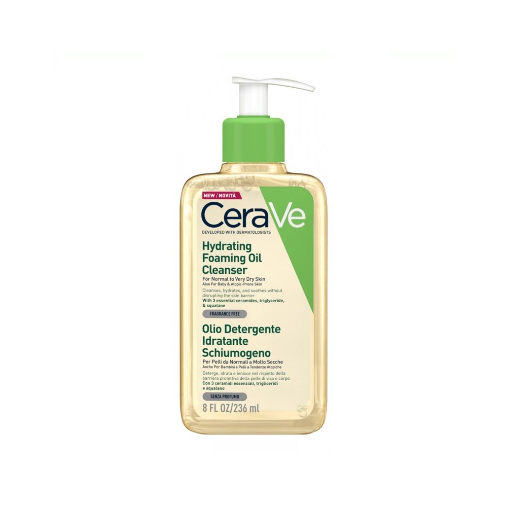 CeraVe Olio Detergente Idratante Schiumogeno Viso E Corpo 236 ml 