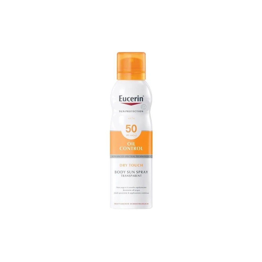 Eucerin Oil Control Dry Touch Body Sun Spray SPF50 Spray Solare Corpo Trasparente 100 ml 