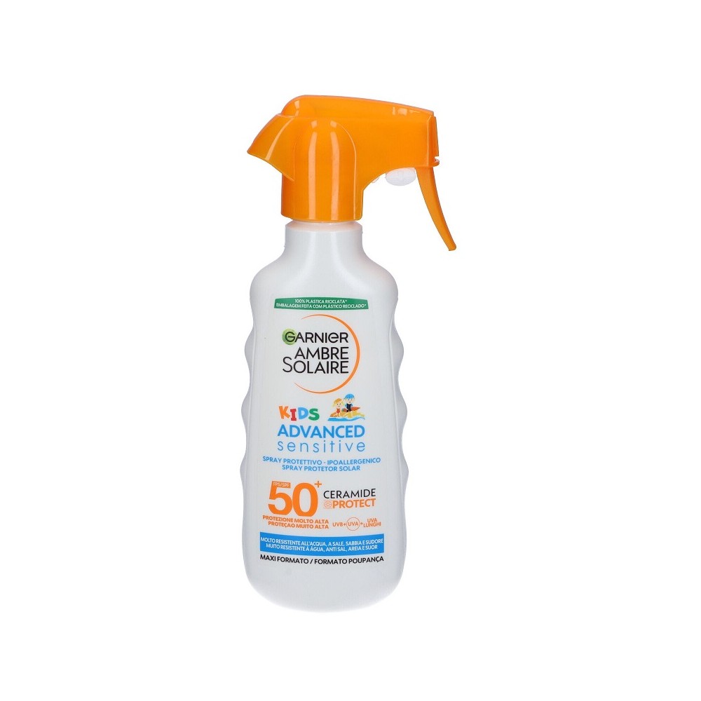 Garnier Ambre Solaire Kids Advanced Sensitive SPF50+ Spray Protettivo Ipoallergenico 270 ml 
