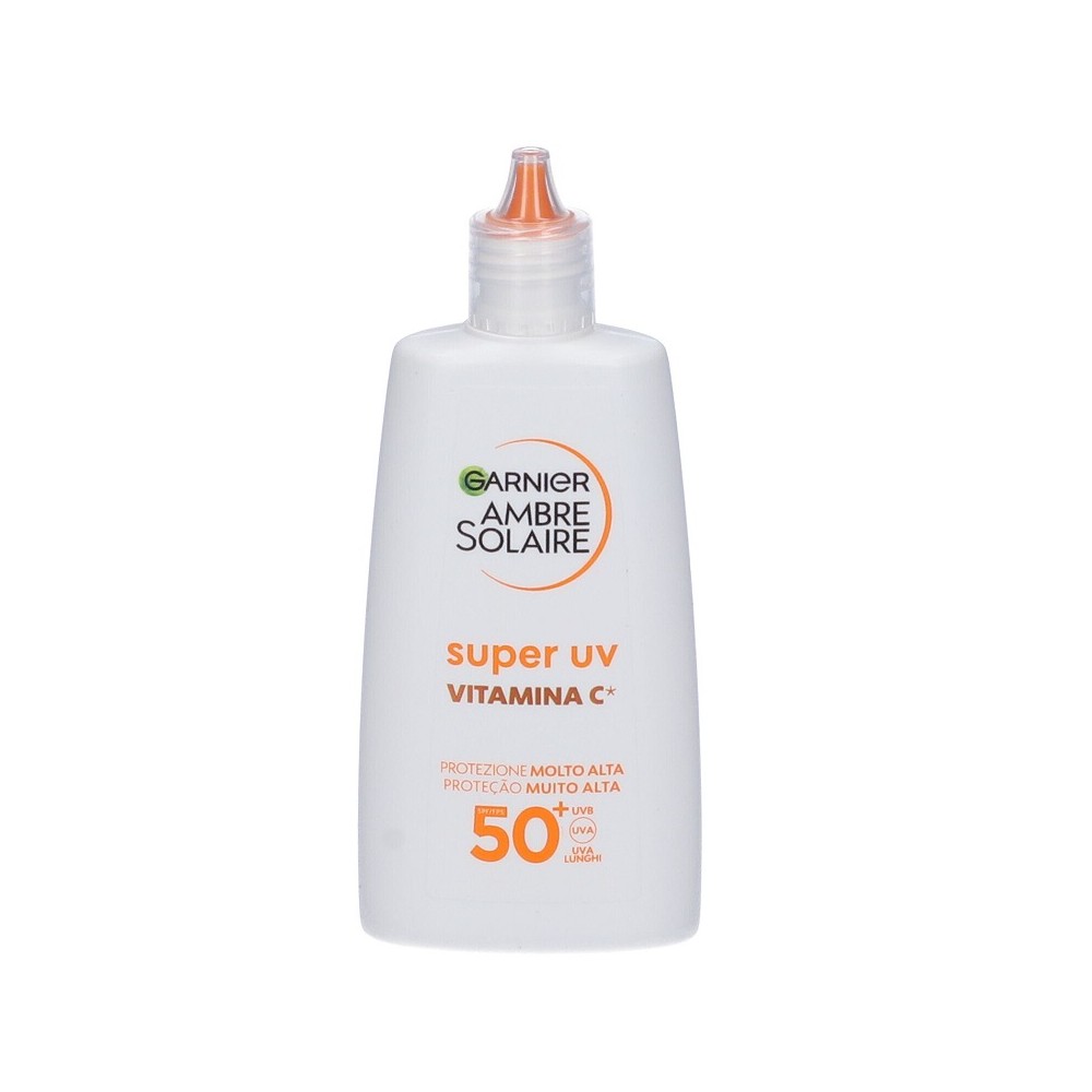 Garnier Ambre Solaire Super UV Vitamina C SPF50+ Fluido Viso Anti-Macchie 40 ml 