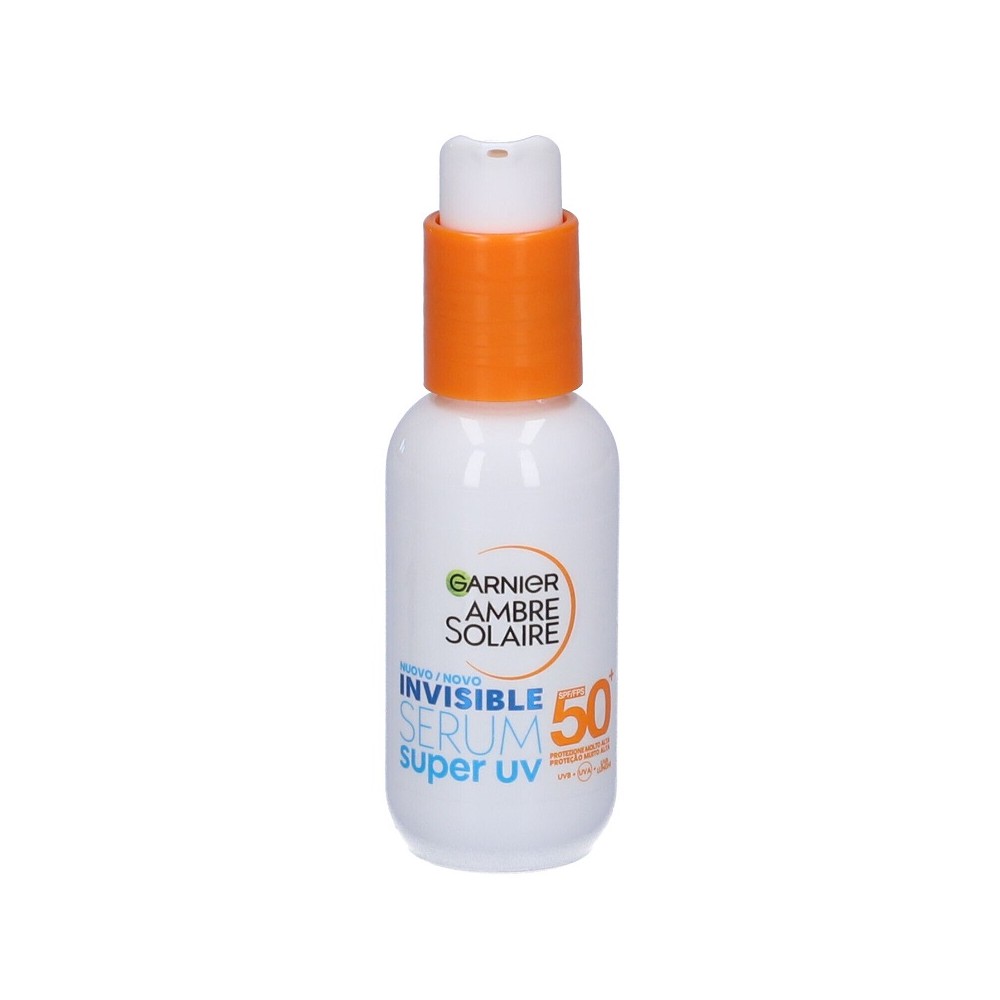 Garnier Ambre Solaire Invisible Serum Super UV SPF50+ Siero Protettivo Viso 30 ml 