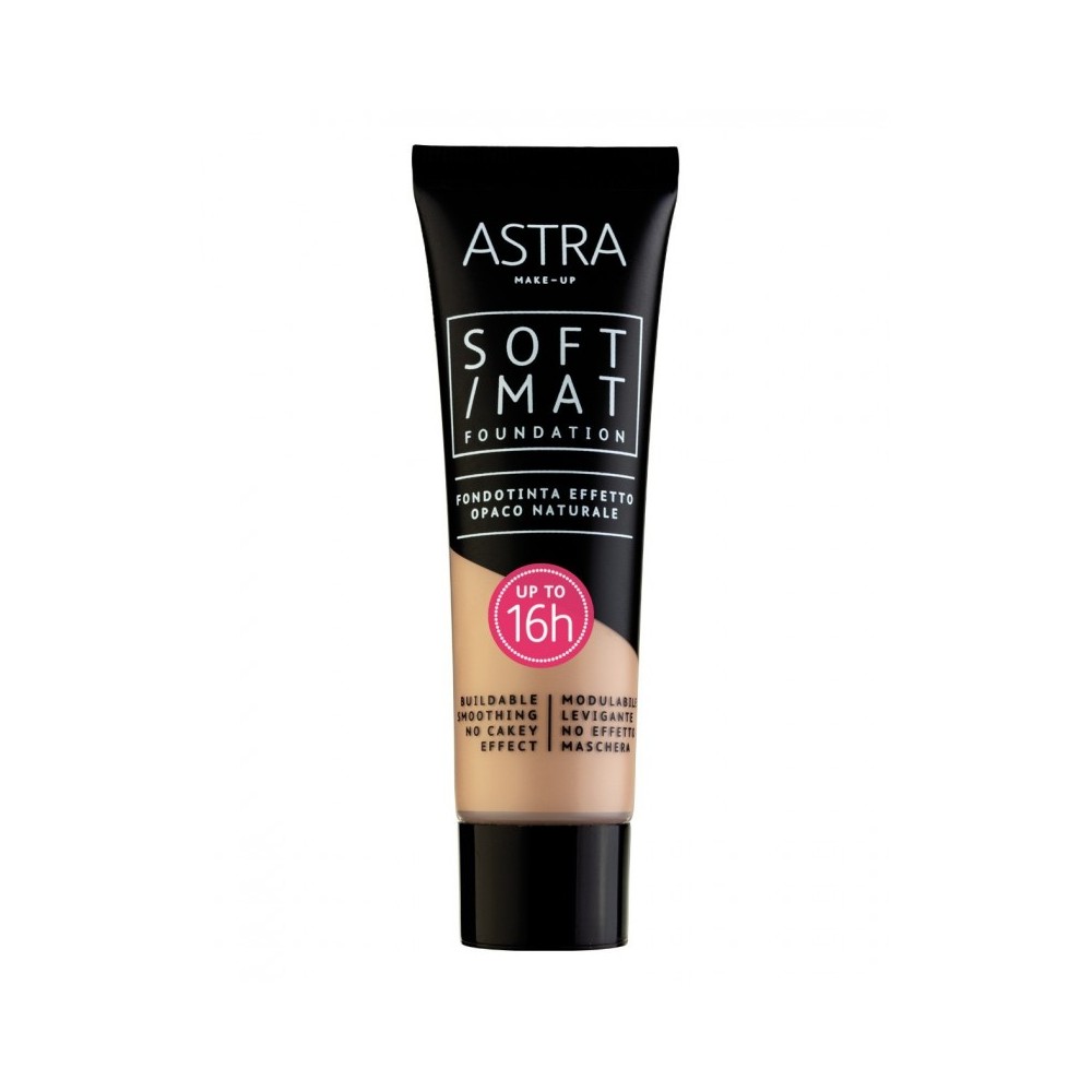 Astra Soft Mat Foundation Fondotinta Opaco 5 Honey 