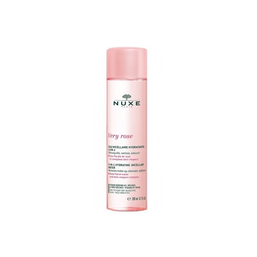 Nuxe Very Rose Acqua Micellare Idratante 3 in 1 Per Pelli Secche 200 ml 