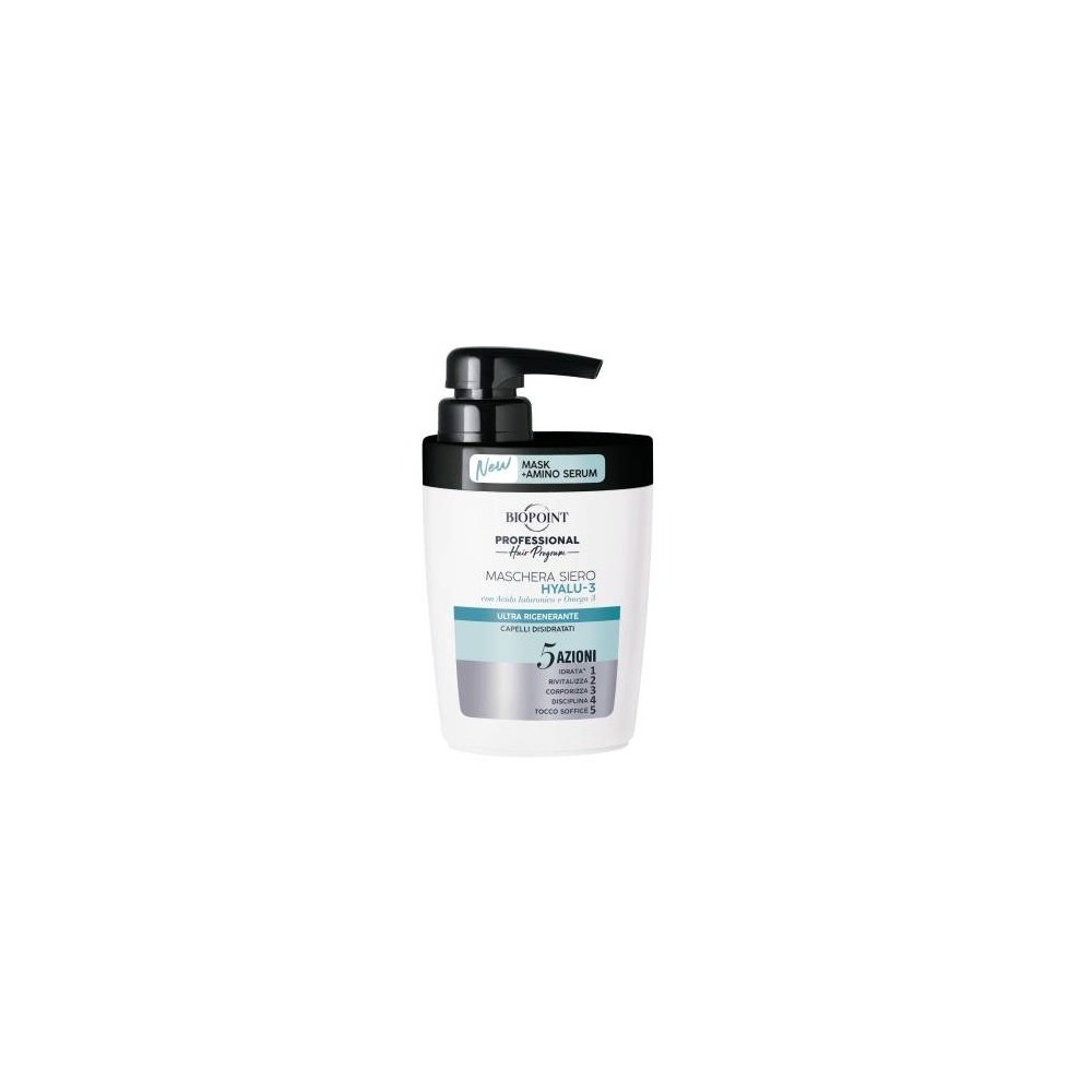 Biopoint Hyalu-3 Maschera Ultra Rigenerante Per Capelli Disidratati 300 ml 