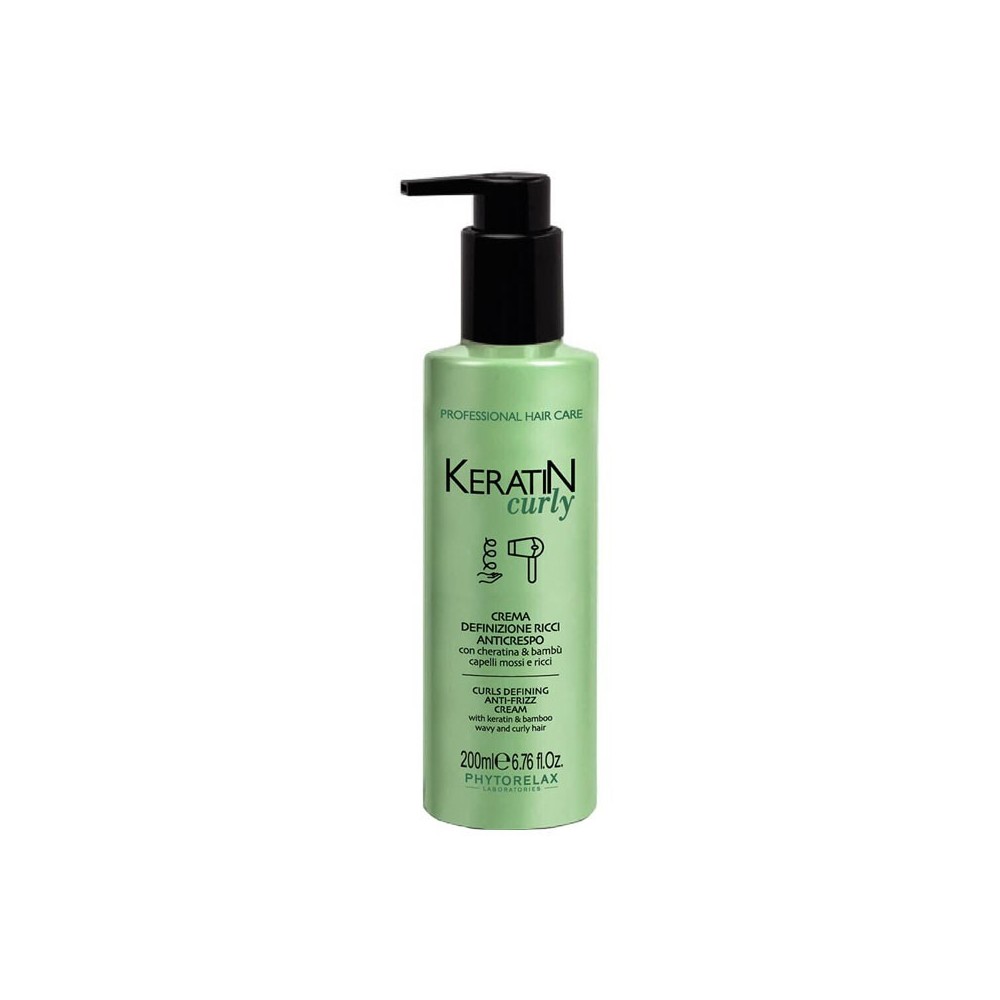 Phytorelax Keratin Curly Crema Definizione Ricci Anticrespo 200 ml 