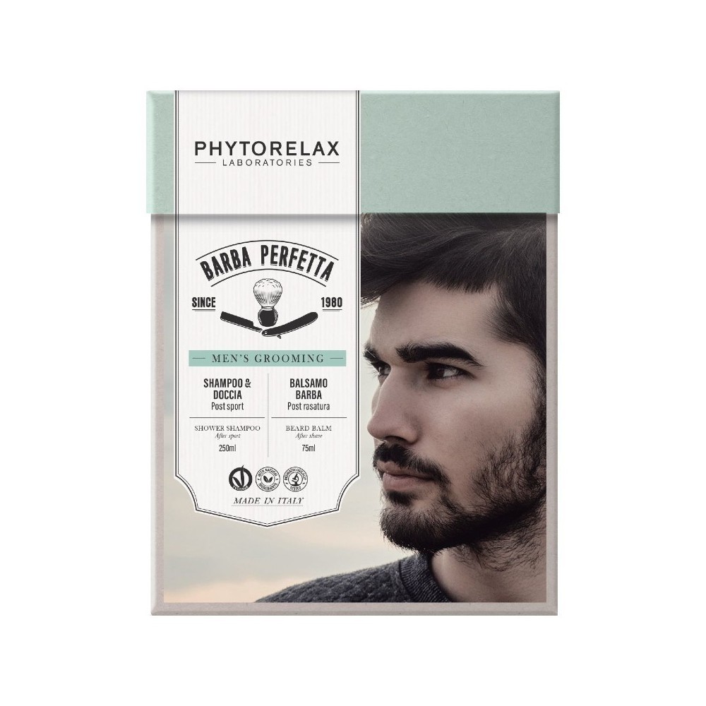 Phytorelax Cofanetto Barba Perfetta Shampoo & Doccia 250 ml + Balsamo Barba 75 ml 