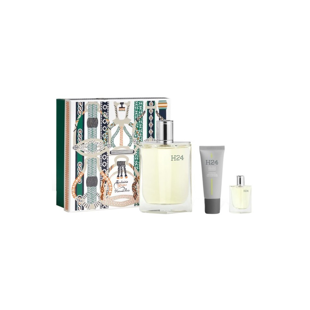 Hermes H24 Eau De Toilette 100 ml + 5 ml + Trattamento Idratante Viso Cofanetto 
