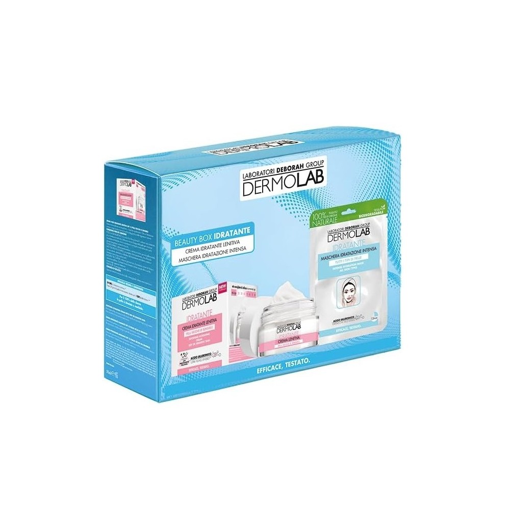 Dermolab Beauty Box Idratante Crema Viso Idratante Lenitiva 50 ml + Maschera Idratazione Intensa 