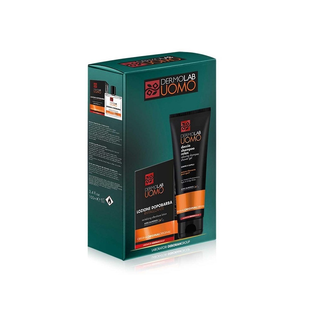 Dermolab Uomo Kit Doccia Shampoo Relax 250 ml + Lozione Dopobarba Rivitalizzante 100 ml 