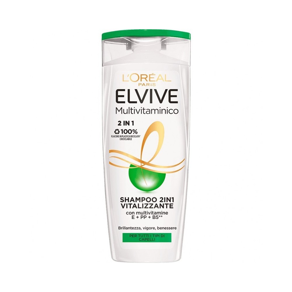 L'Oréal Paris Elvive Multivitaminico 2in1 Shampoo Vitalizzante 285 ml 