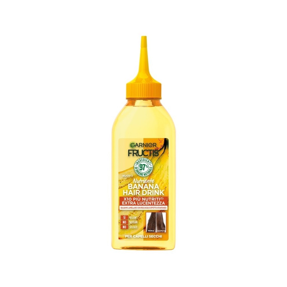 Garnier Fructis Hair Drink Banana Balsamo Lamellare Per Capelli Secchi 200 ml 