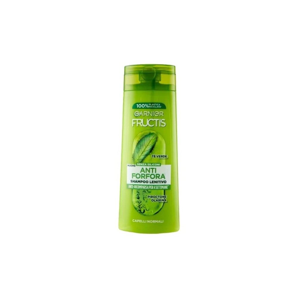Garnier Fructis Anti Forforfora Shampoo Lenitivo Tè Verde Per Capelli Normali 250 ml 