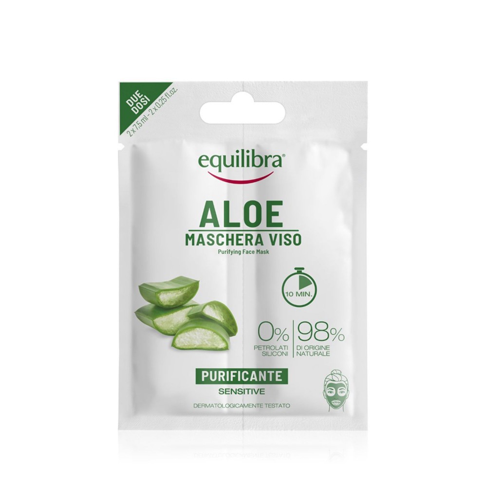Equilibra Aloe Maschera Viso Purificante 2x7,5 ml 