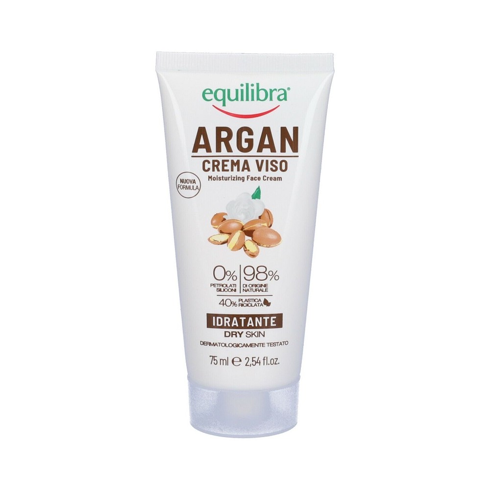 Equilibra Argan Crema Viso Idratante Per Pelle Secca 75 ml 