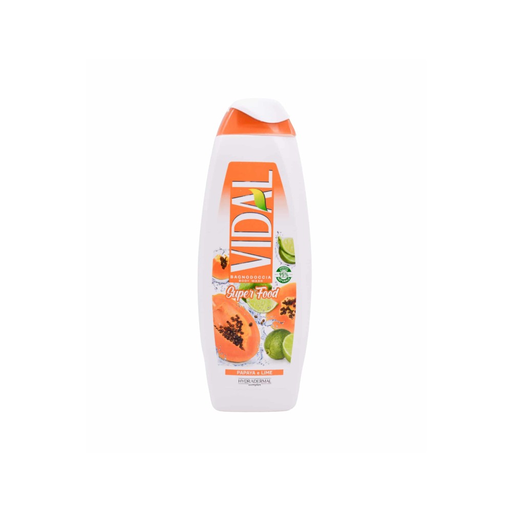 Vidal Super Food Papaya E Lime Bagnodoccia 500 Ml 