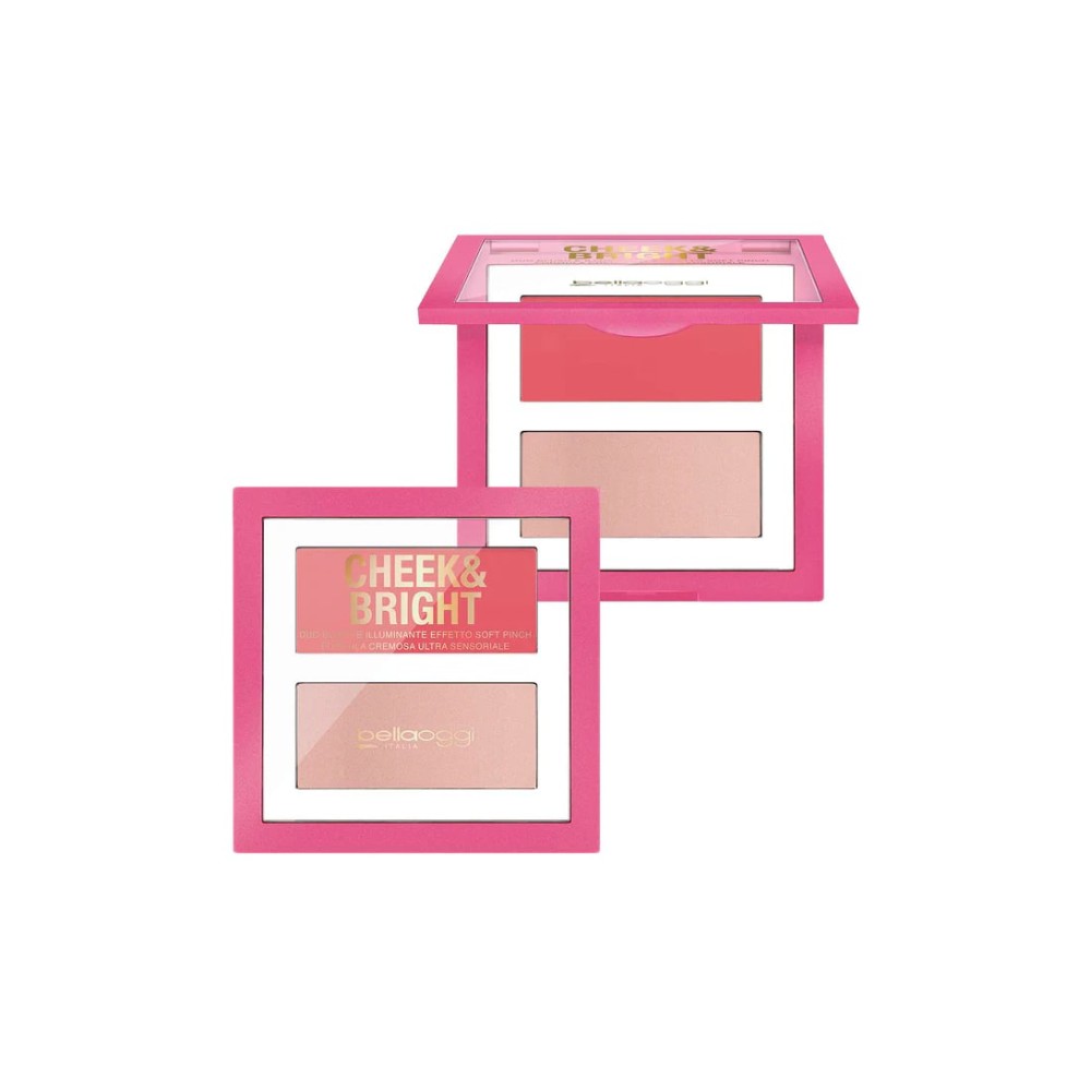 Bellaoggi Cheek&Bright Palette Blush&Illuminante In Crema N.001 Pink Shy 
