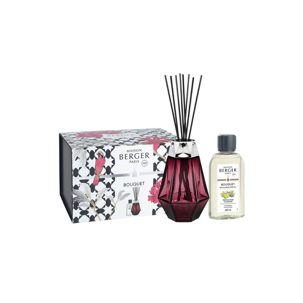 Maison Berger Paris Bouquet Prisme Grenat Diffusore + Ricarica Terre Sauvage 200 Ml 