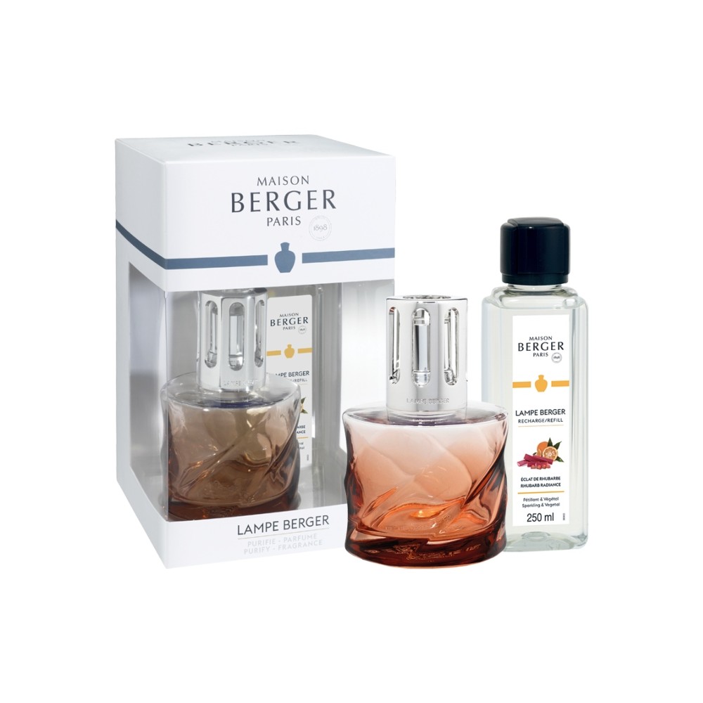 Maison Berger Paris Lampe Berger Spirale Rose Ambre Lampada + Eclat De Rhubarbe 250 Ml 