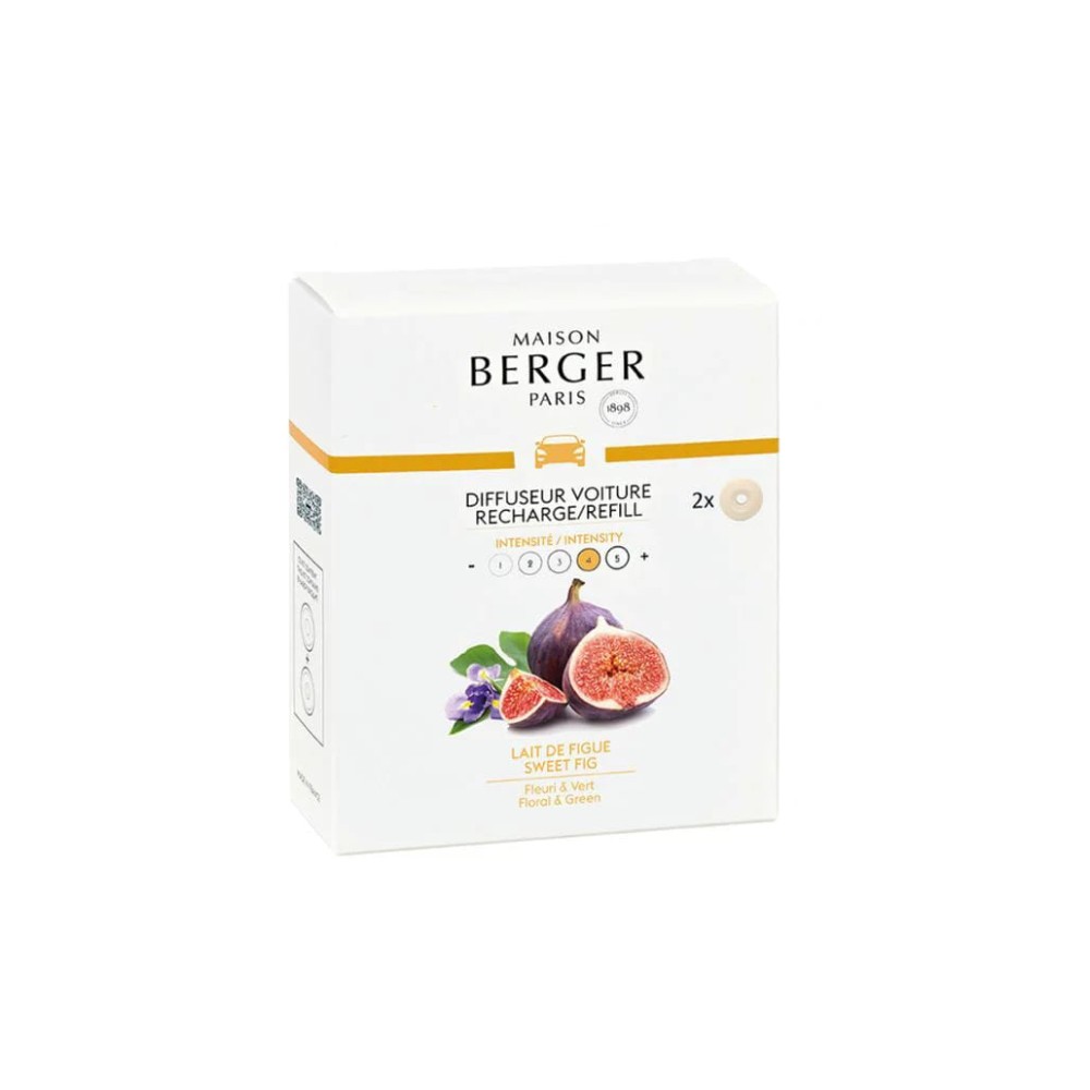 Maison Berger Paris Lait De Figue 2 Ricariche Per Diffusore Auto 