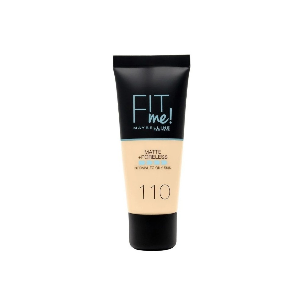 Maybelline Fit Me Matt + Poreless Fondotinta Liquido - 110 Porcelain 