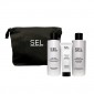 SEL Set Skincare Viso - Latte Detergente 200 ml + Tonico Esfoliante 200ml + Scrub Rigenerante 50 ml + Pochette