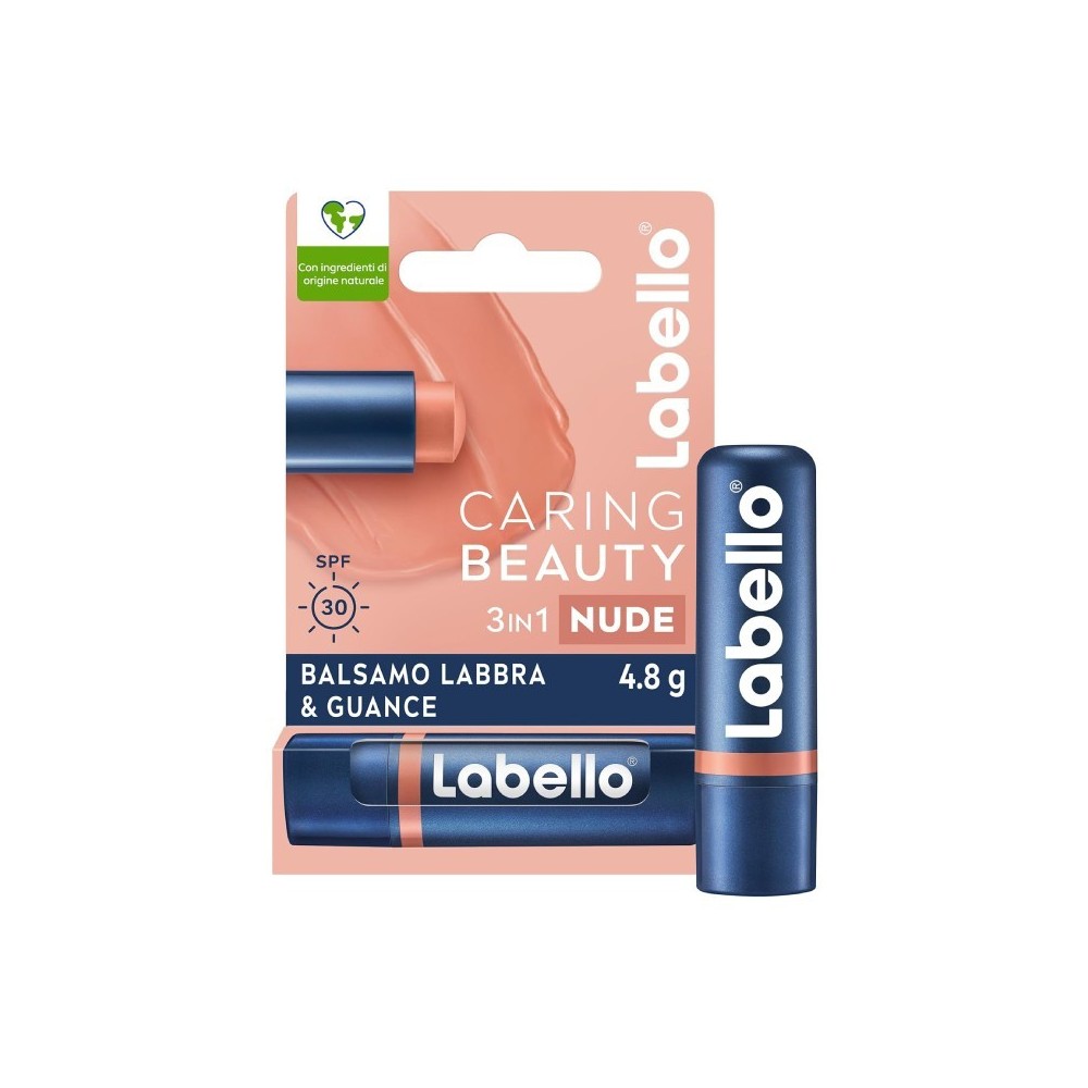 Labello Caring Beauty Balsamo Labbra & Guance SPF30 - Nude 