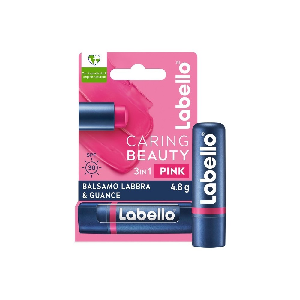 Labello Caring Beauty Balsamo Labbra & Guance SPF30 - Pink 