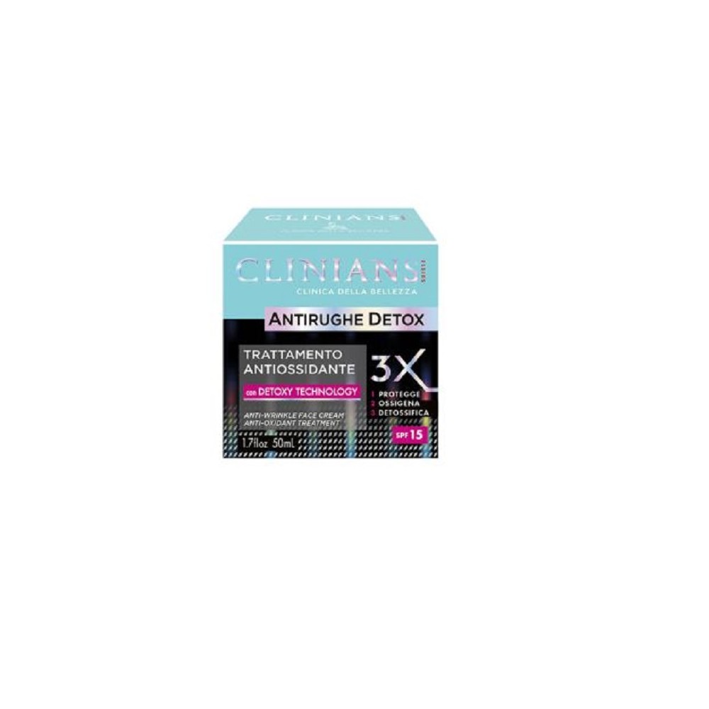 Clinians Antirughe Detox Trattamento Antiossidante SPF15 50 ml 