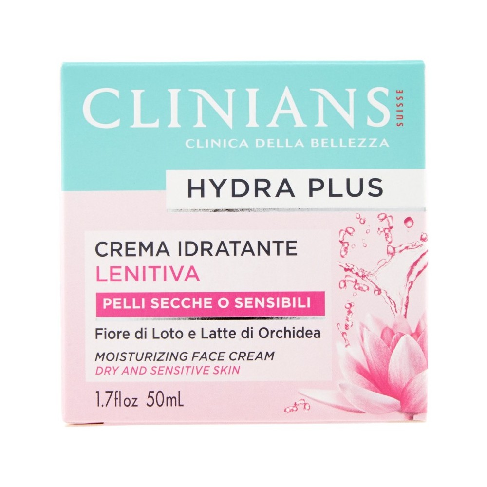 Clinians Hydra Plus Crema Viso Idratante Lenitiva Pelli Secche O Sensibili 50 ml 