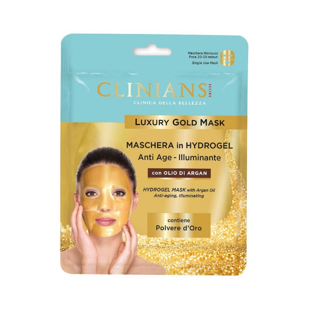 Clinians Luxury Gold Mask Maschera Hydrogel Anti Age Illuminante 