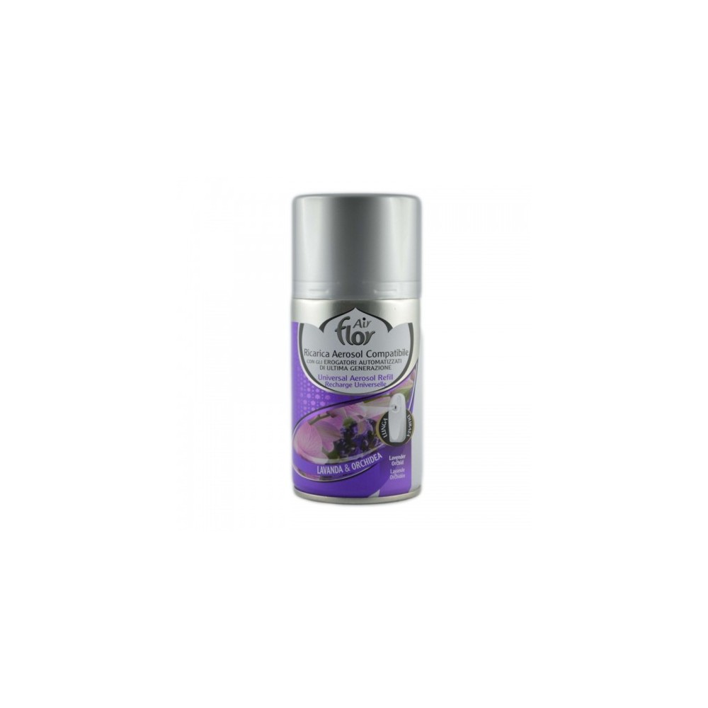 Air Flor Lavanda E Orchidea Ricarica Per Diffusore D'Essenza Deo Matic 250 Ml 