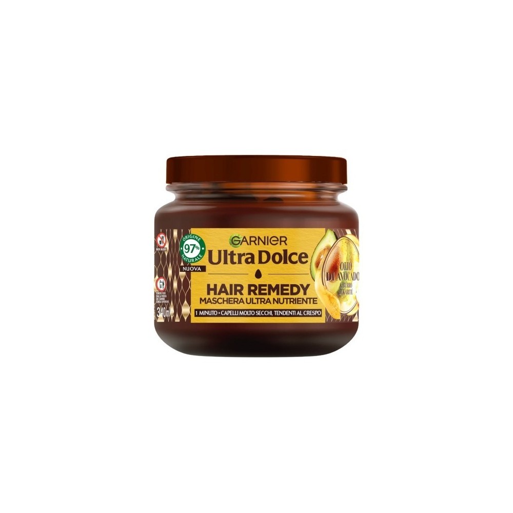 Garnier Ultra Dolce Hair Remedy Maschera Ultra Nutriente Olio Di Avocado & Burro Di Karitè 340 ml 