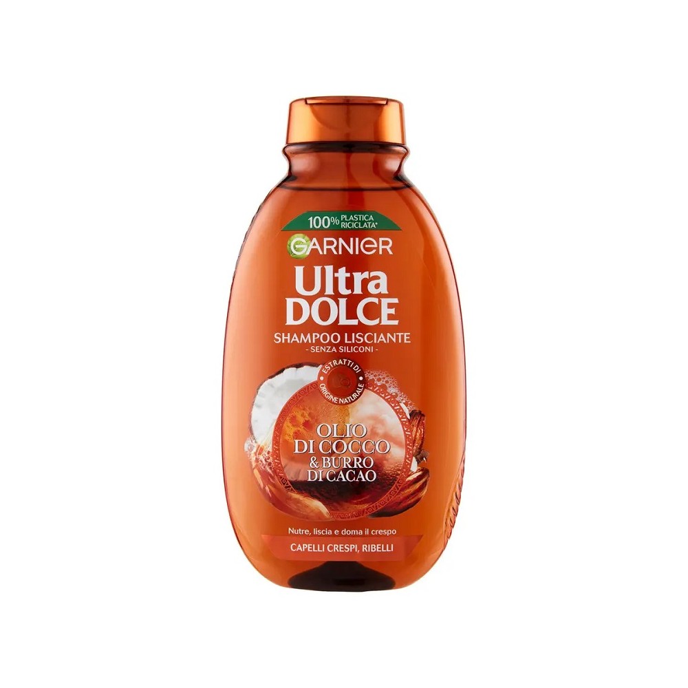 Garnier Ultra Dolce Shampoo Lisciante Olio Di Cocco & Burro Di Cacao 250 ml 