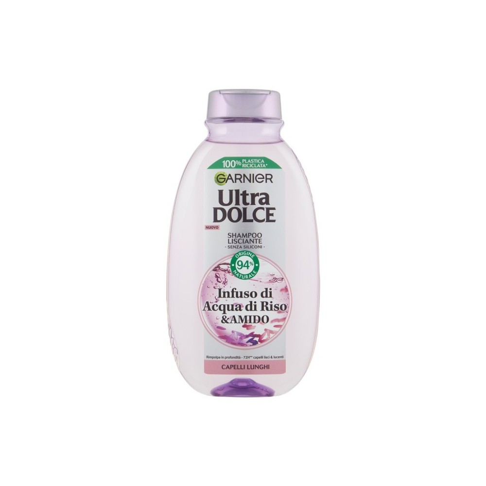 Garnier Ultra Dolce Shampoo Lisciante Acqua Di Riso & Amido 250 ml 
