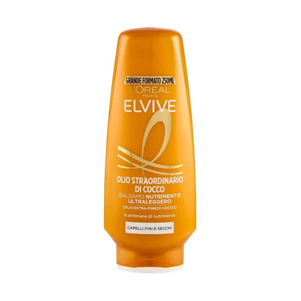 L'Oreal Paris Elvive Olio Straordinario di Cocco Balsamo Nutrimento Ultraleggero 250 ml 