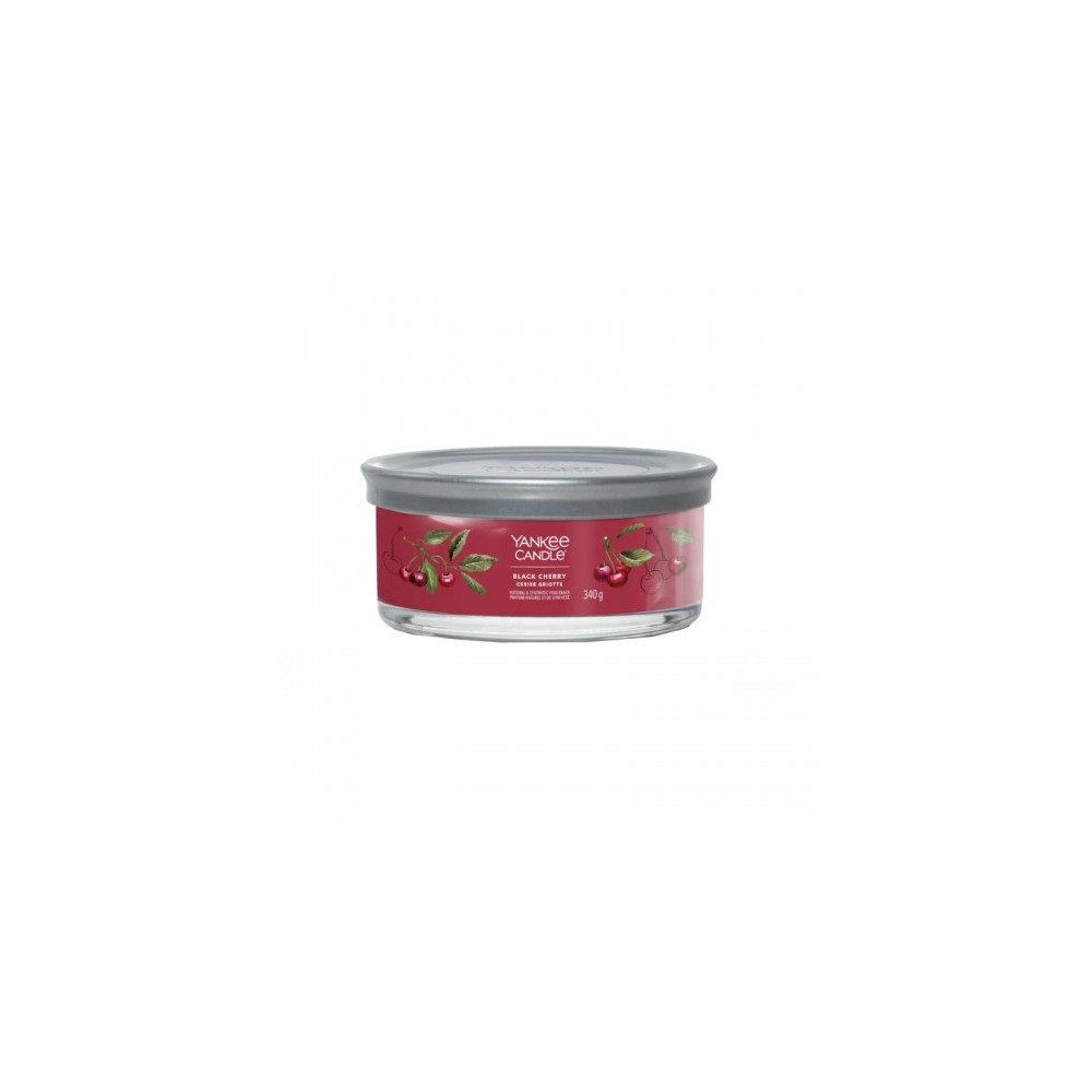 Yankee Candle Black Cherry Candela Tumbler A 5 Stoppini Signature 340 G 