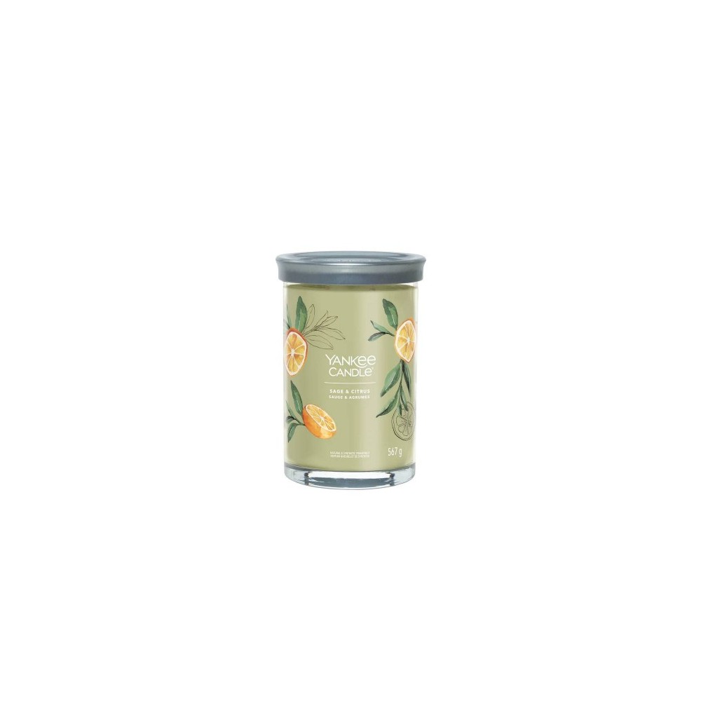 Yankee Candle Sage & Citrus Candela Signature Tumbler Profumata Grande 