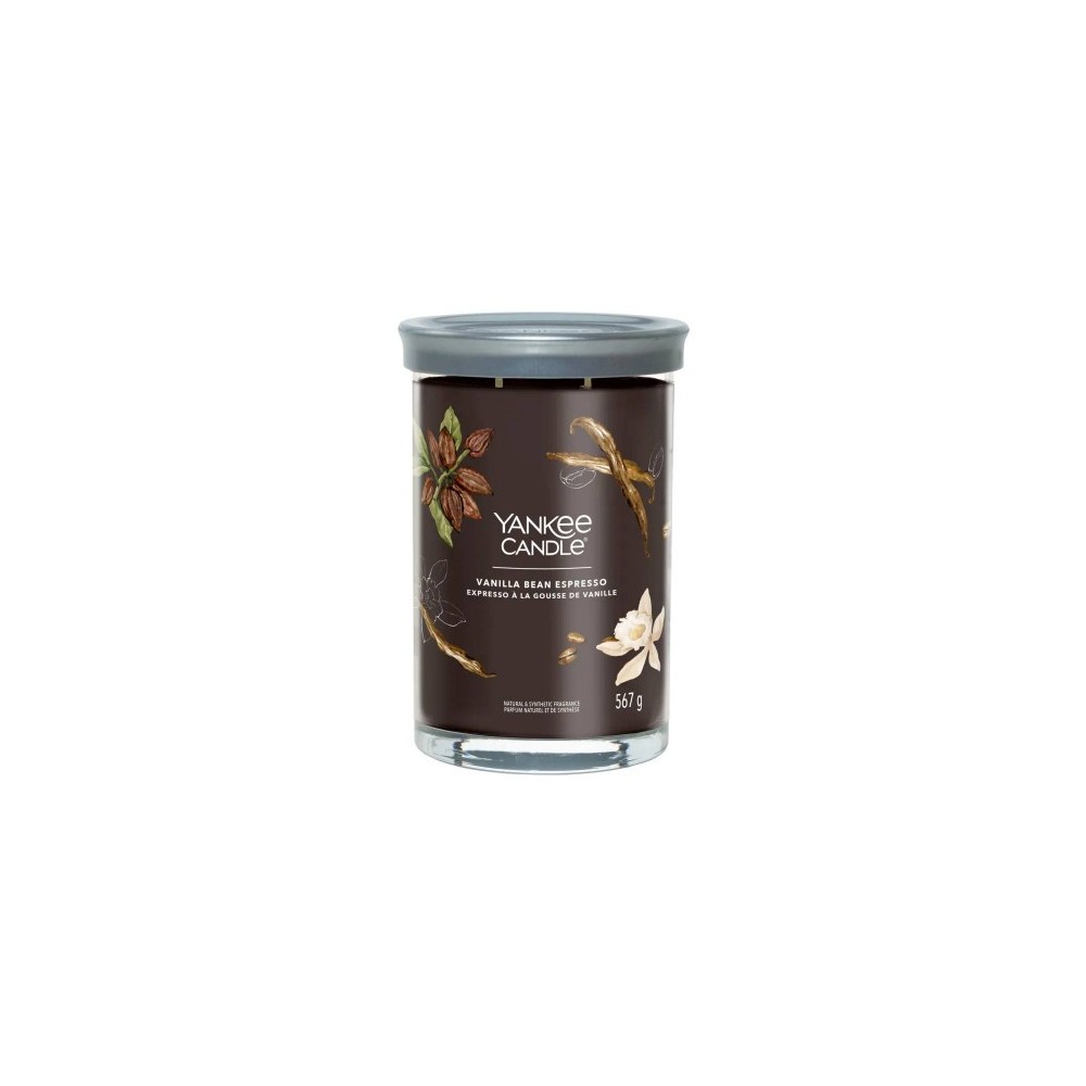Yankee Candle Vanilla Bean Espresso Candela Signature Tumbler Profumata Grande 