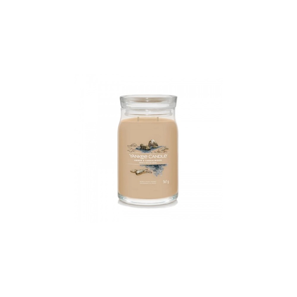 Yankee Candle Amber & Sandalwood Candela Profumata Signature Grande 567 G 