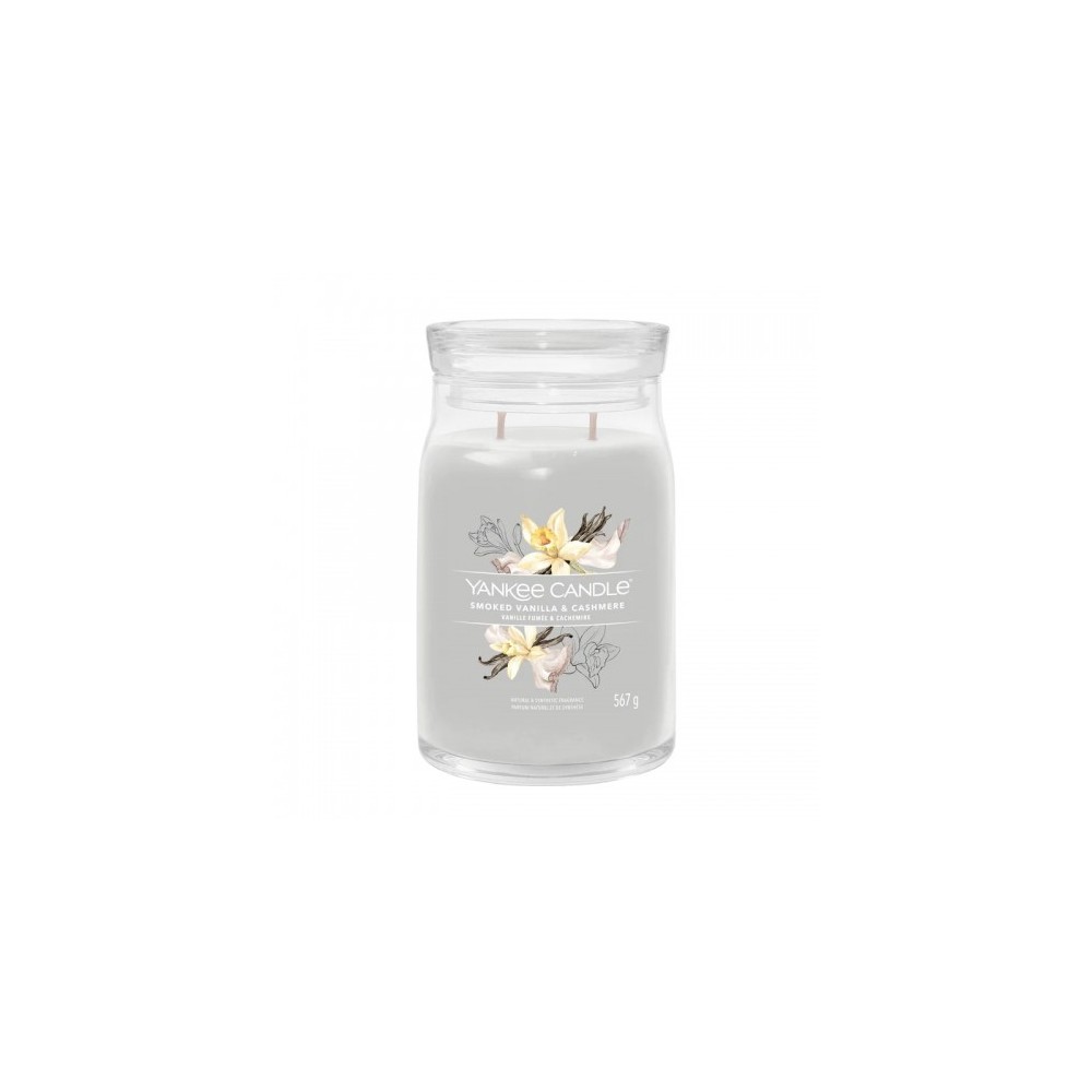 Yankee Candle Smoked Vanilla & Cashmere Candela Signature Profumata In Giara Grande 567 G 