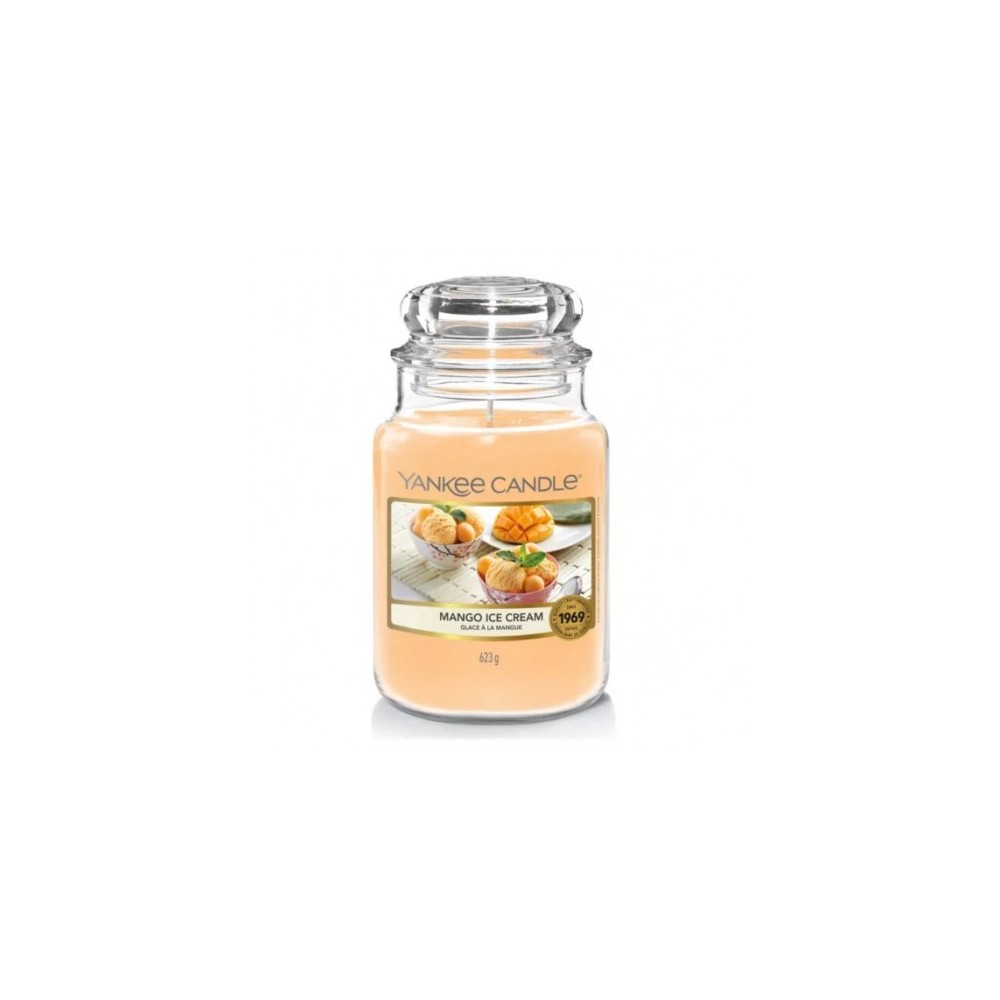 Yankee Candle Mango Ice Cream Candela Profumata Grande In Barattolo 